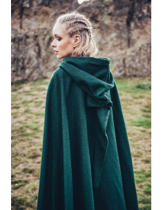 Mantella medievale in lana con ricami a mano, modello Alma 2