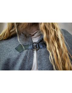 Mantella medievale in lana modello Tjark, colore grigio 2