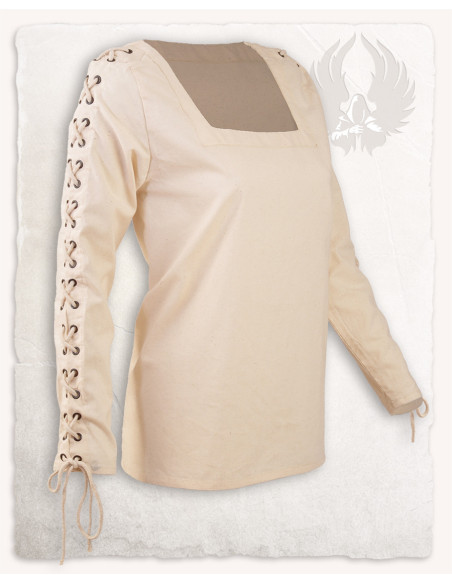 Blusa da donna medievale color crema...