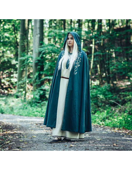 Mantella medievale con ricamo modello...