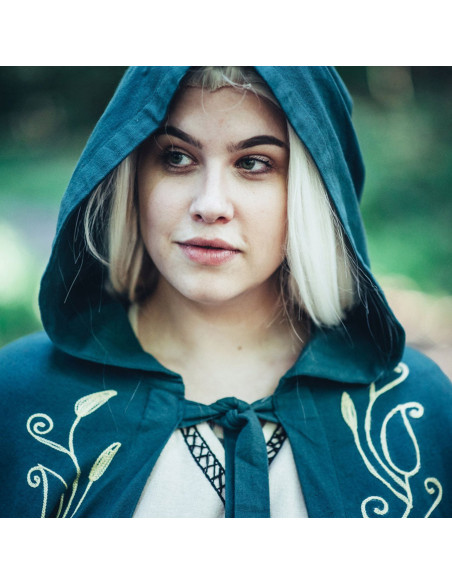 Mantella medievale con ricamo modello...