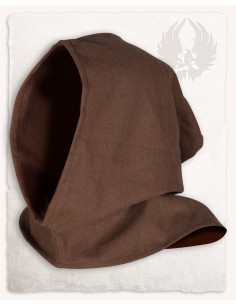 Cappuccio in tela di cotone marrone vintage Bron