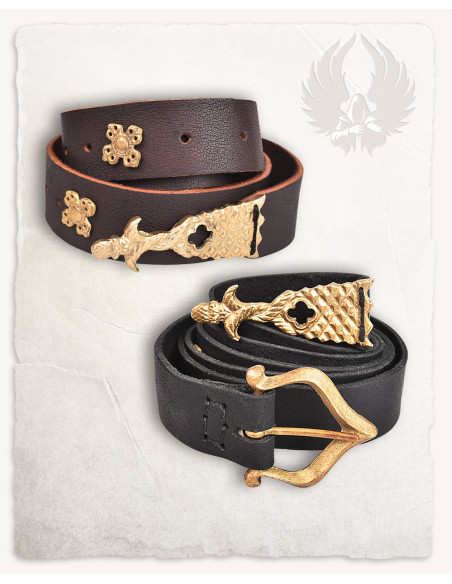 Cintura medievale in pelle nobile...