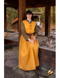 Abito medievale e rinascimentale donna Adelina in giallo...