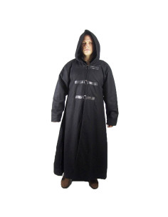 Cappotto gotico in lana nera, modello Ivanus