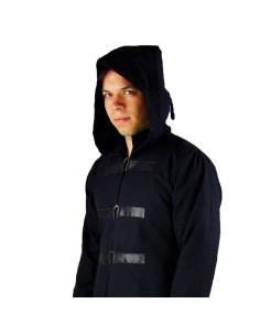 Cappotto gotico in lana nera, modello Ivanus 2