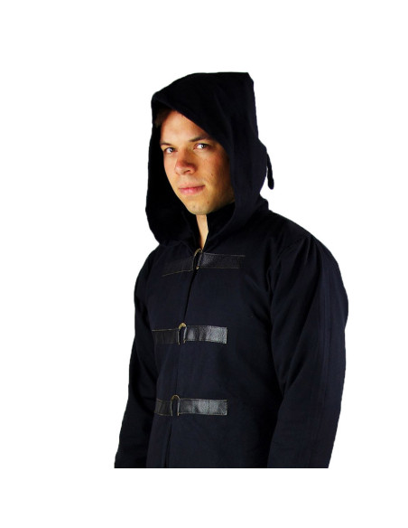 Cappotto gotico in lana nera, modello...