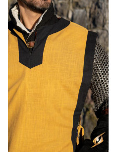 Tabardo medievale Clemente bicolore, giallo grifone -... 2