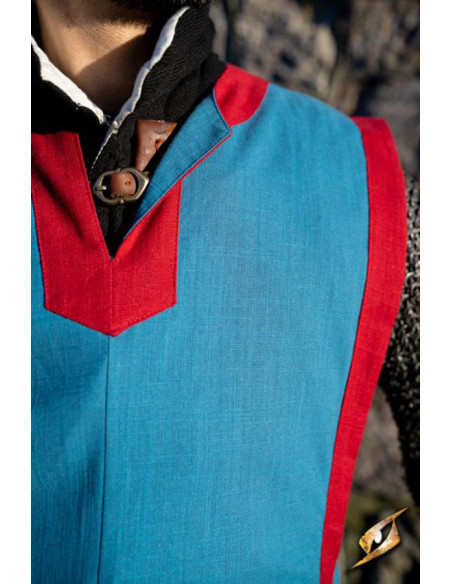 Tabardo medievale Clemente bicolore,...