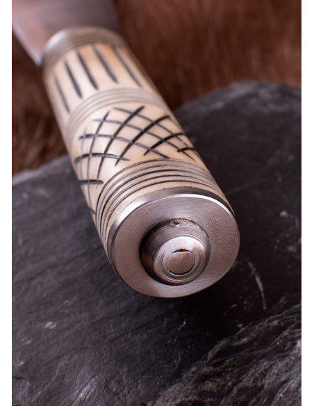 Pugnale Viking Seax con manico in osso
