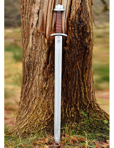 Spada vichinga con pomo a 3 lobi per esercitazioni, versione corta