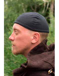 Berretto medievale Baldur di colore nero 2