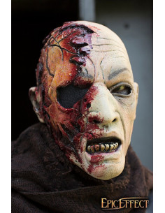 Maschera mezza testa di zombie, dipinta (57-59 cm.)