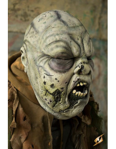 Great Rotten Zombie Head Mask, in verde (59-61 cm.)