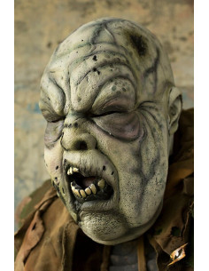Great Rotten Zombie Head Mask, in verde (59-61 cm.) 2