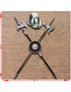 Panoplia di armi dei conquistatori spagnoli