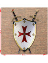 Panoplia Scudo Cavalieri Templari con spade