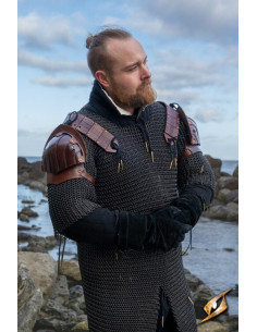 Set di spalline da boscaiolo in pelle marrone