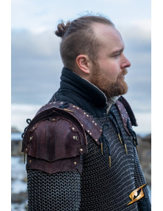 Set spalline da boscaiolo in pelle scamosciata marrone