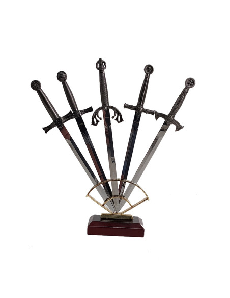 Set di 5 tagliacarte storici...