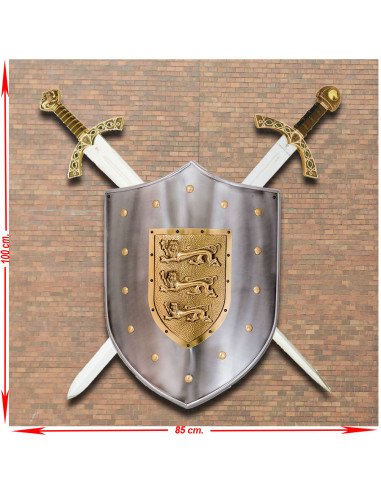 Spada medievale panoplia di Lancillotto e Principe Valoroso con scudo ⚔️