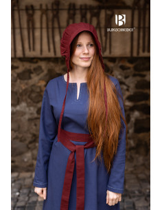 Cappello da donna Bonnet medievale Emma, colore Bordeaux 2