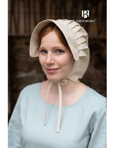 Cappello medievale Bonnet donna Emma in colore naturale