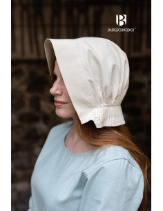 Cappellino da donna medievale Bonnet Helga, colore naturale 2