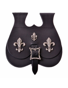 Marsupio medievale fleur de lis per cintura (22x22 cm.)