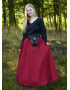 Gonna medievale lunga svasata rossa