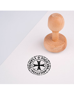 Timbro e tampone a inchiostro dei Cavalieri Templari,...