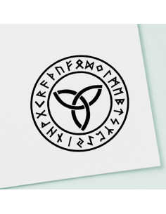 Timbro e tampone di inchiostro con Triquetra celtica e... 2