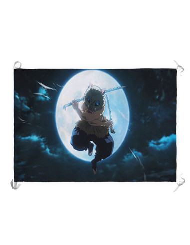 Banner-Flag Demon Slayer di Inosuke Hashibira (70x100 cm.)
 Materiale-Raso