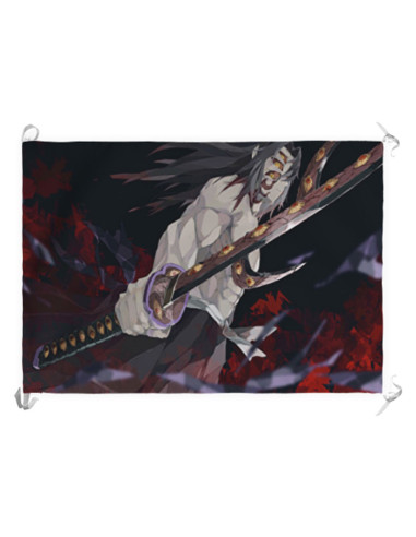 Stendardo-Bandiera Demon Slayer di Kokushibou Tsugikuni Michikatsu (70x100 cm.)
 Materiale-Raso