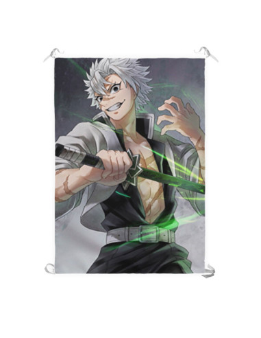 Stendardo-Bandiera Demon Slayer Shinazugawa Sanemi (70x100 cm.)
 Materiale-Raso