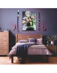 Demon Slayer Shinazugawa Sanemi Banner + pacchetto Katana 2