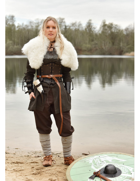 Spalla vichinga in pelle di agnello,...