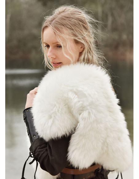 Spalla vichinga in pelle di agnello,...