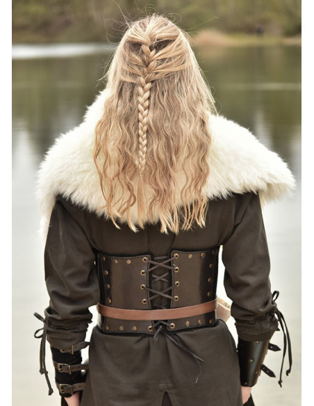 Spalla vichinga in pelle di agnello,...