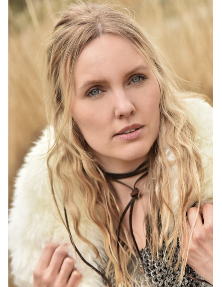 Spalla vichinga in pelle di agnello,...