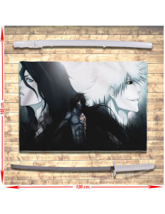 Bleach Tensa Zangetsu Hollow Ichigo Banner e Katana Pack