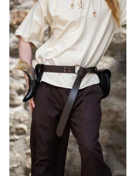 Cintura in pelle con motivo celtico,...