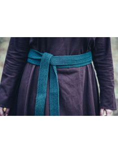 Cintura medievale lunga in cotone verde 2