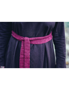 Cintura lunga medievale in cotone rosso 2