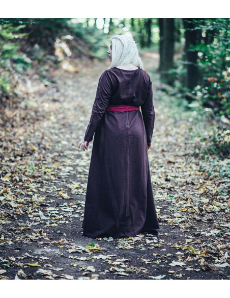 Cintura lunga medievale in cotone rosso