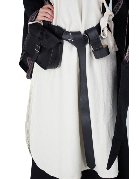 Cintura in pelle con motivo celtico,...