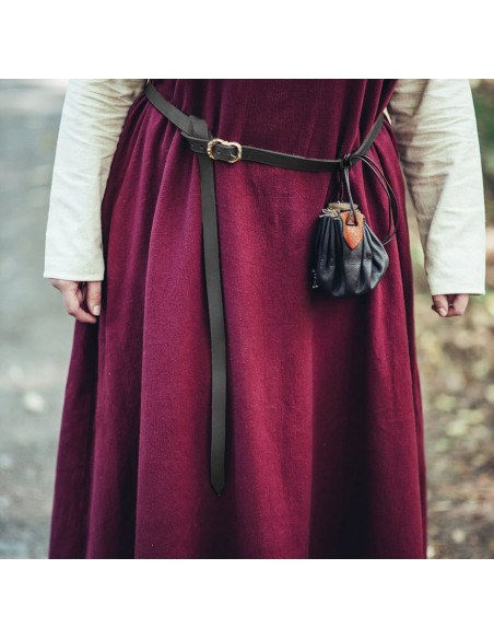 Cintura stretta medievale in pelle,...