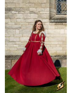 Abito medievale Lucrecia Imperatore Rosso