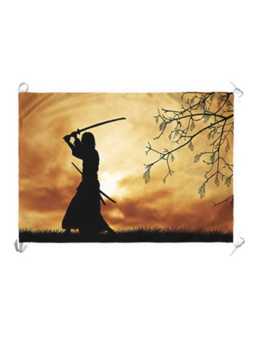 Stendardo-Bandiera Spirito dell'ultimo Samurai (70x100 cm.)
 Materiale-Raso