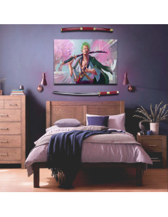 Panoplia composta dalla Katana Zoro di One Piece + Banner 2